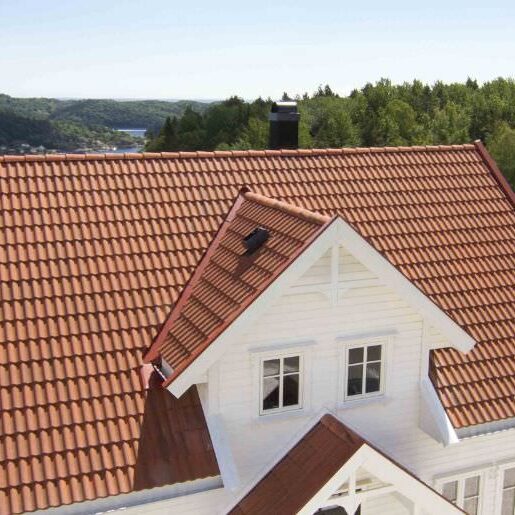 1. Lägga Tegeltak Shingel Betongpannor.