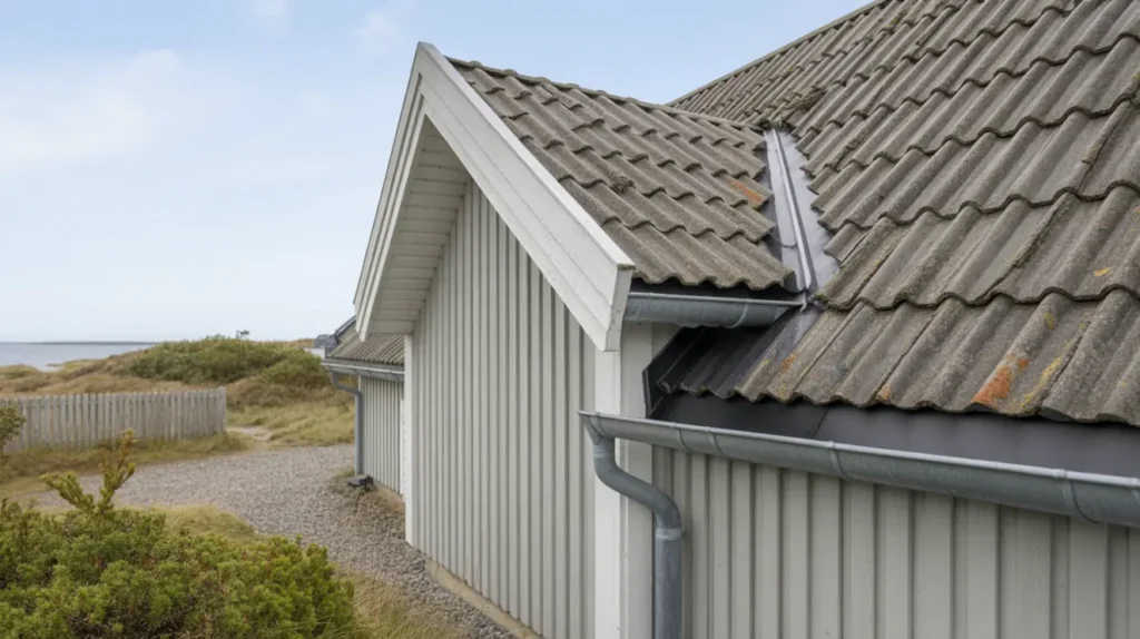 byte av vindskivor och fotpl t p villa i k mpinge h llviken