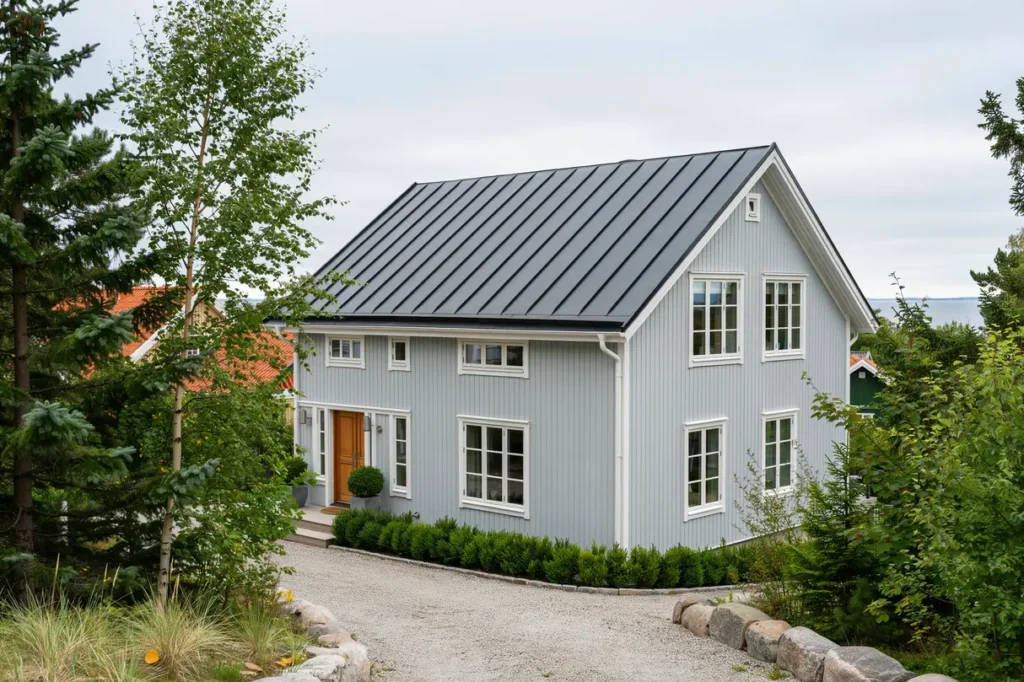 renovering av st l och aluminiumtak p villa i ljunghusen h llviken