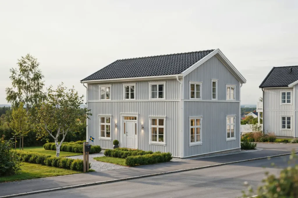 byte av takpannor och underlagspapp p villa i h llviken